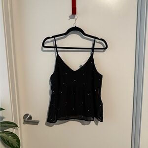 Old Navy Black Camisole with diamond Accents